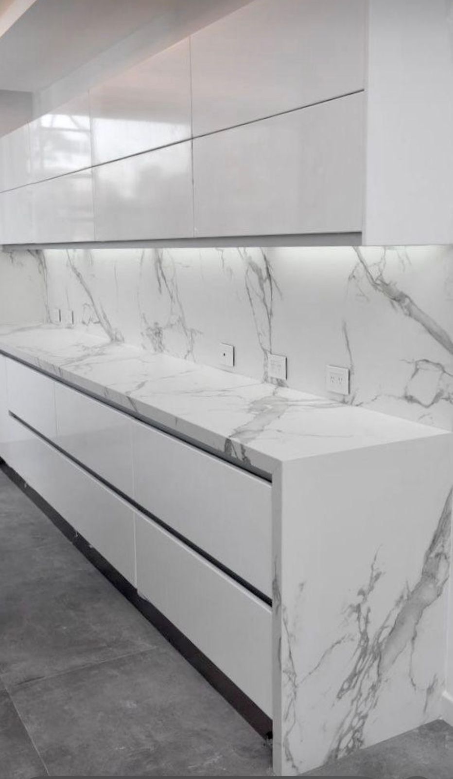 Plan de travail quartz blanc
